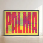 Graphic souvenir of Palma – Contemporary typographic print