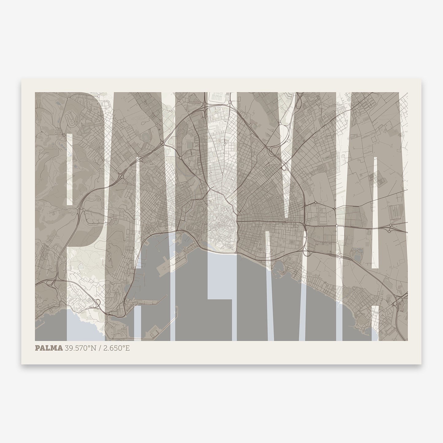 Palma Map V09 Rustic / Frame / No