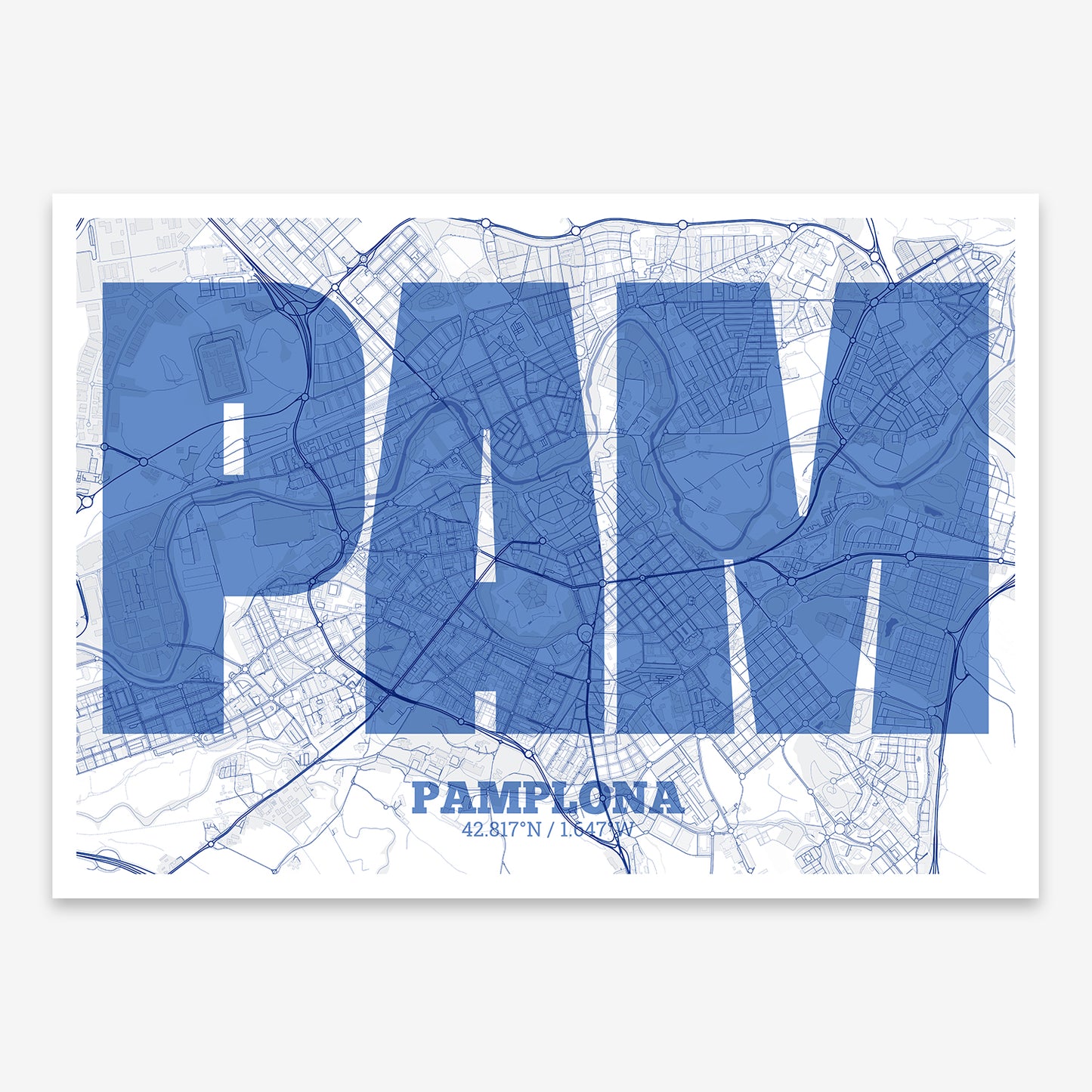 Pamplona Map V02 Med / No Frame / No