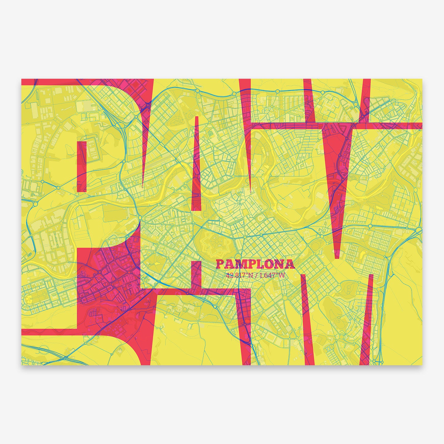 Pamplona Map V03 Miami / Frame / Yes