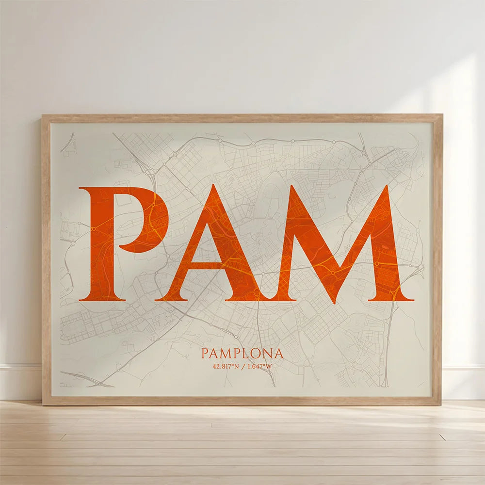 Elegant print of Pamplona – Minimalist and sophisticated poster