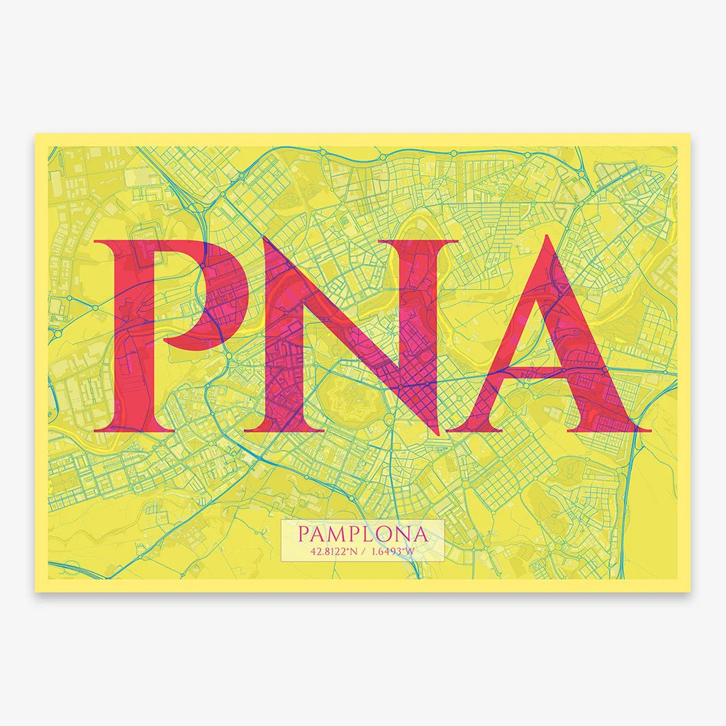 Elegant print of Pamplona – Minimalist and sophisticated poster