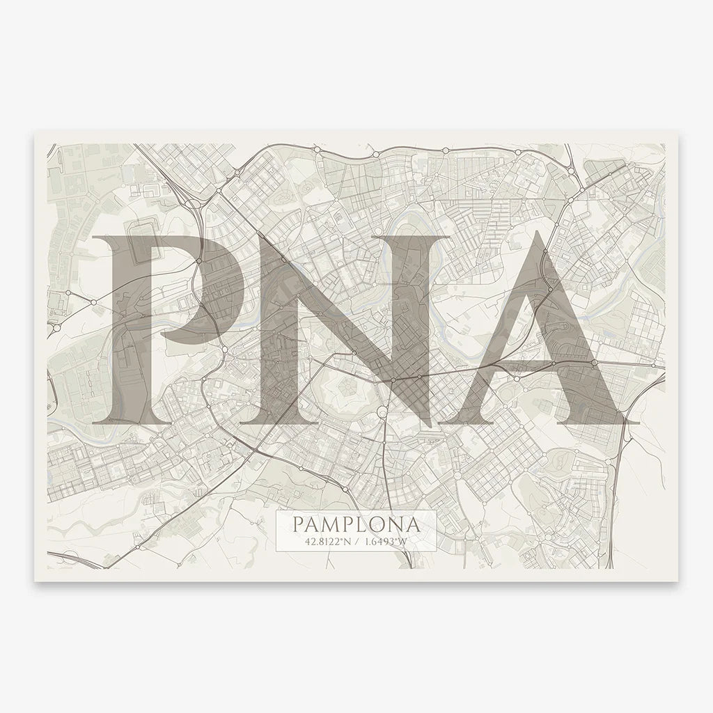 Elegant print of Pamplona – Minimalist and sophisticated poster