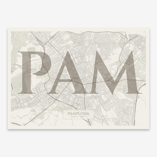 Pamplona Map V06 rustic