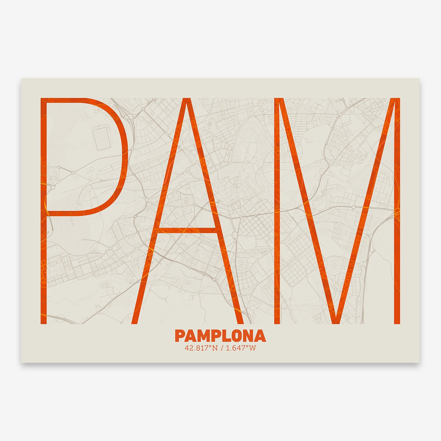 Pamplona Map V07 Tribal / Frame / No