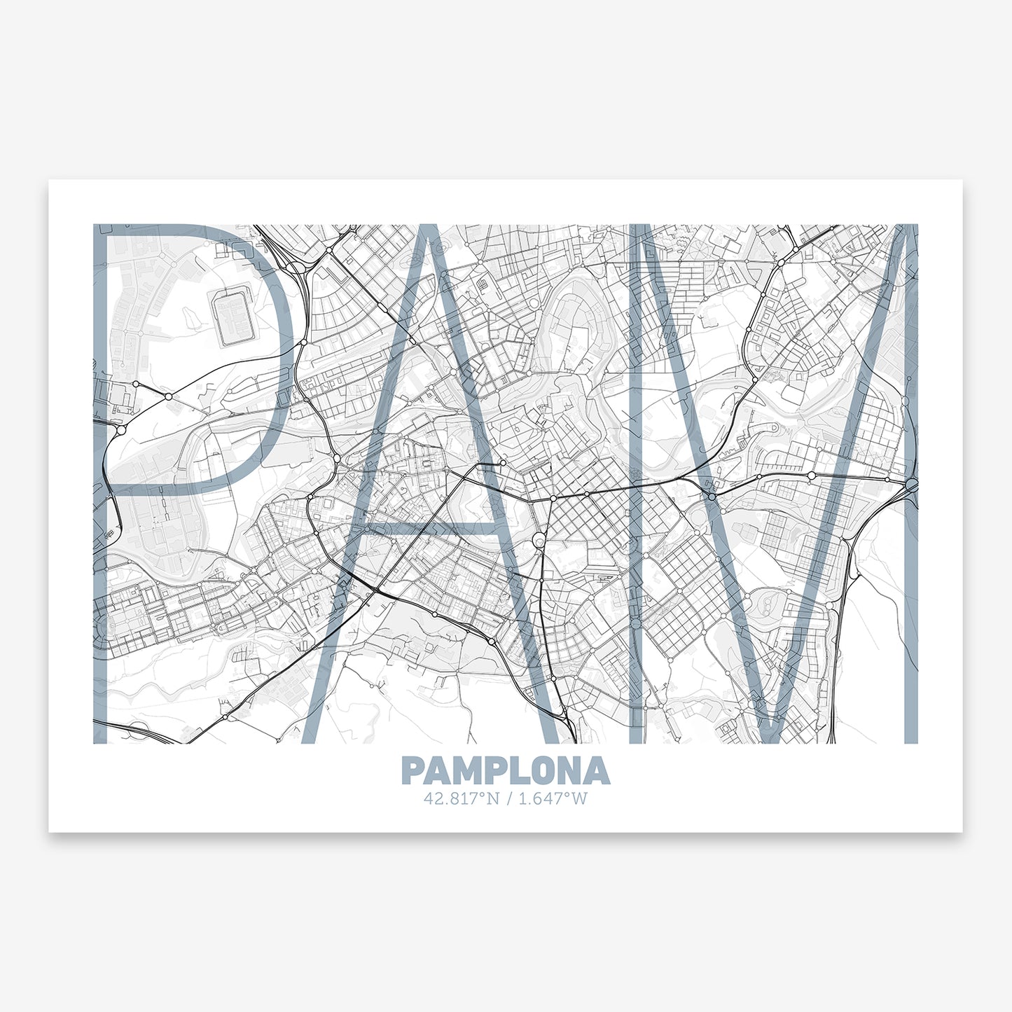 Pamplona Map V07 Urban / No Frame / No