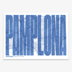 Graphic souvenir of Pamplona – Contemporary typographic print