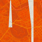 Detalle de la lámina tipográfica de Pamplona, textura del papel Giclée