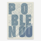 Mapa artístico del Poblenou – Diseño gráfico y tipografía sobre mapa