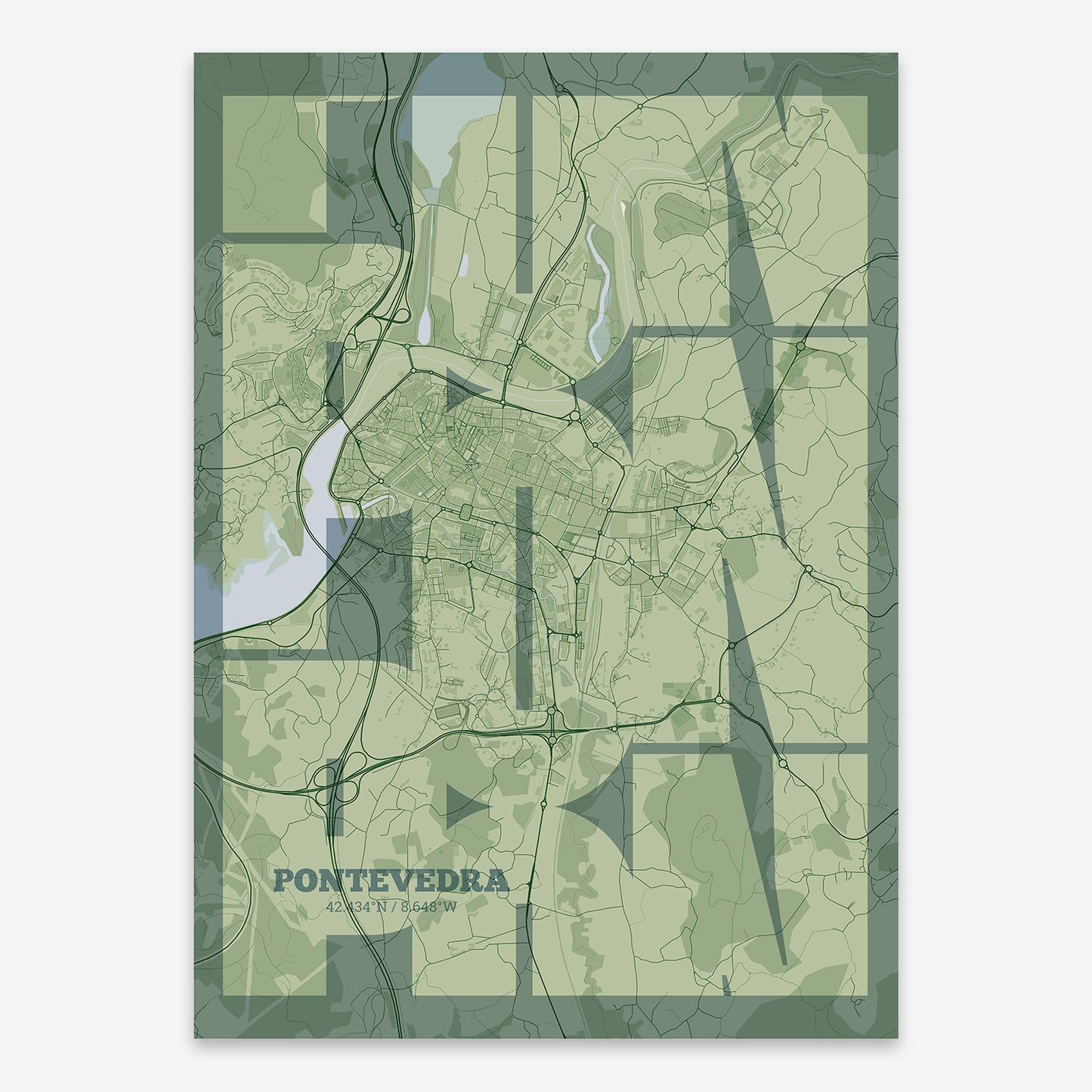 Pontevedra map V03 Kyoto / Frame / Yes