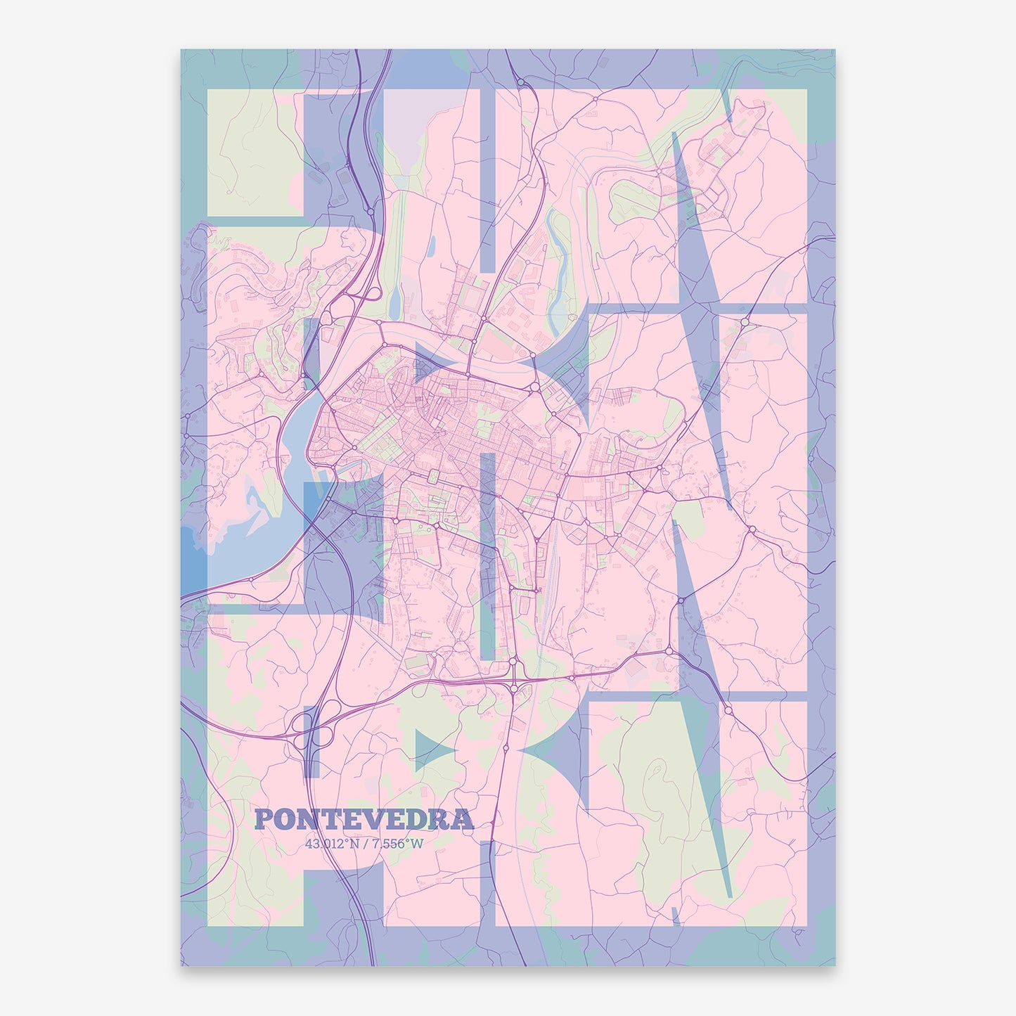 Pontevedra map V03 Nursery / No Frame / No