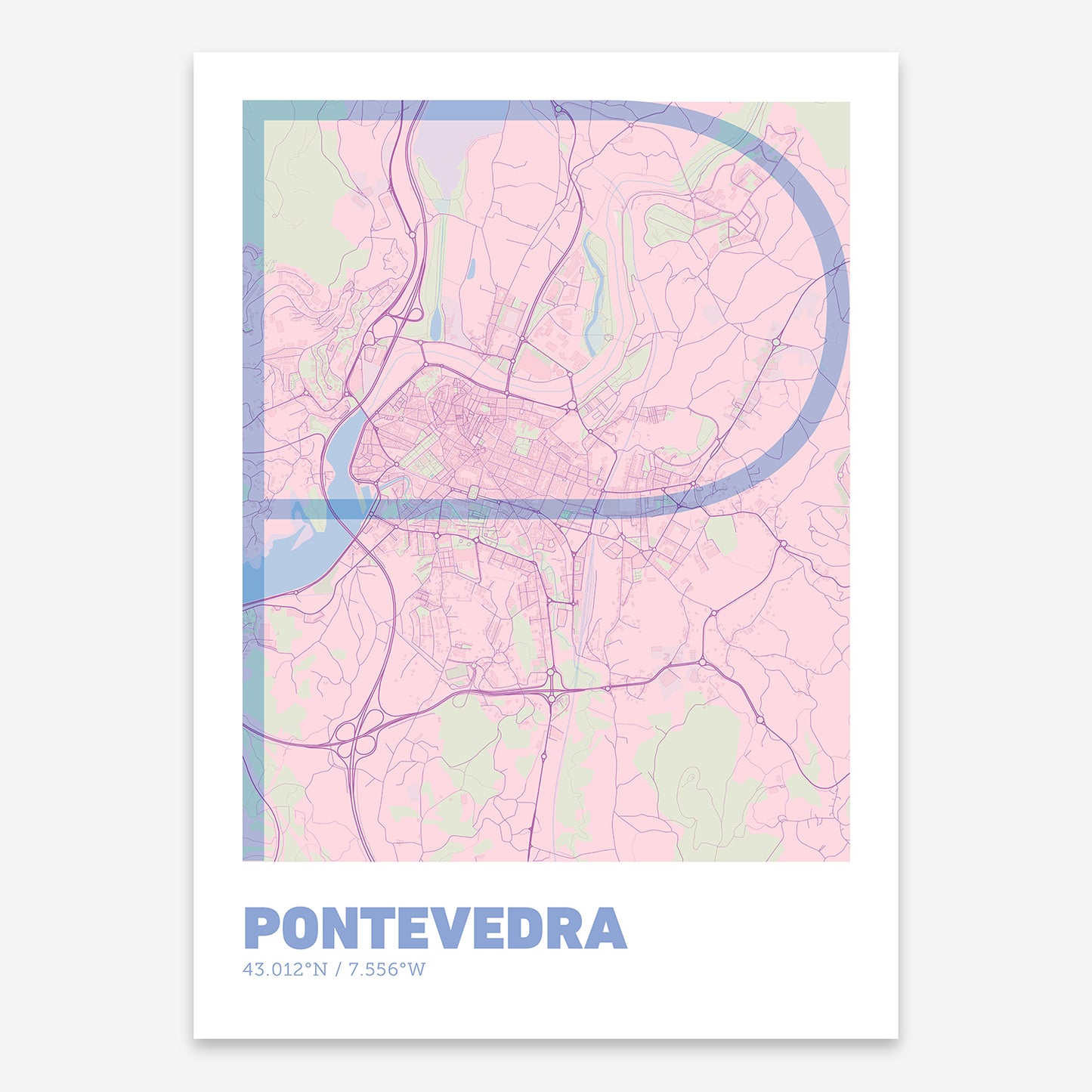 Pontevedra map V07 Nursery / No Frame / No