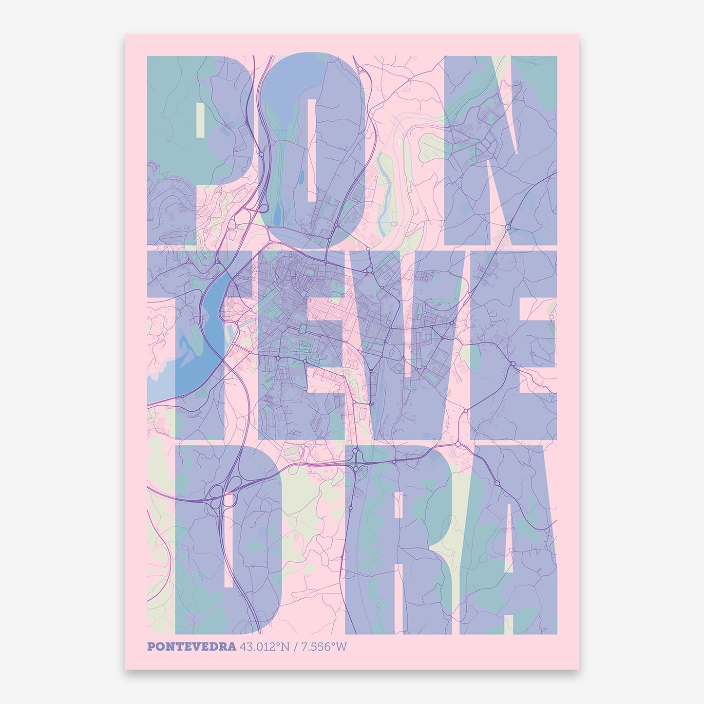 Pontevedra map V08 Nursery / Frame / Yes