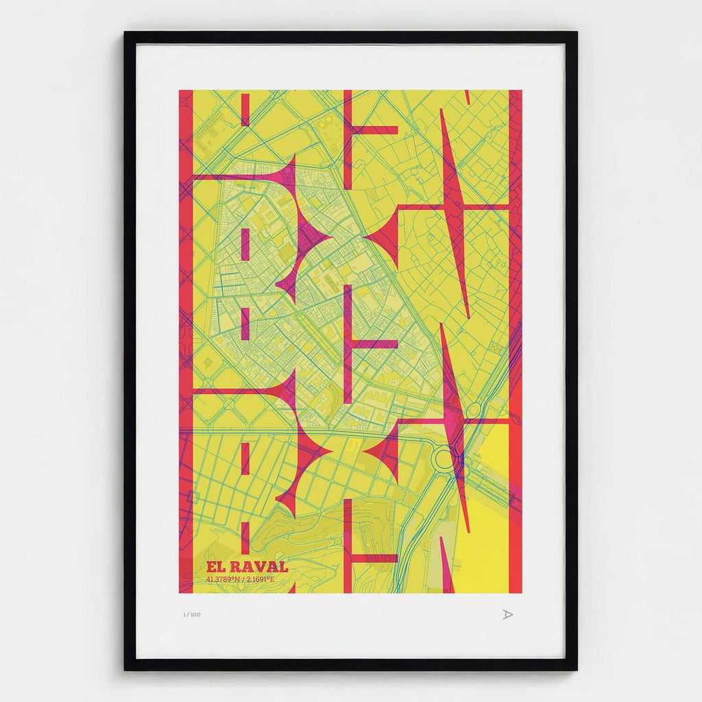 El Raval typographic print, Inseparable design