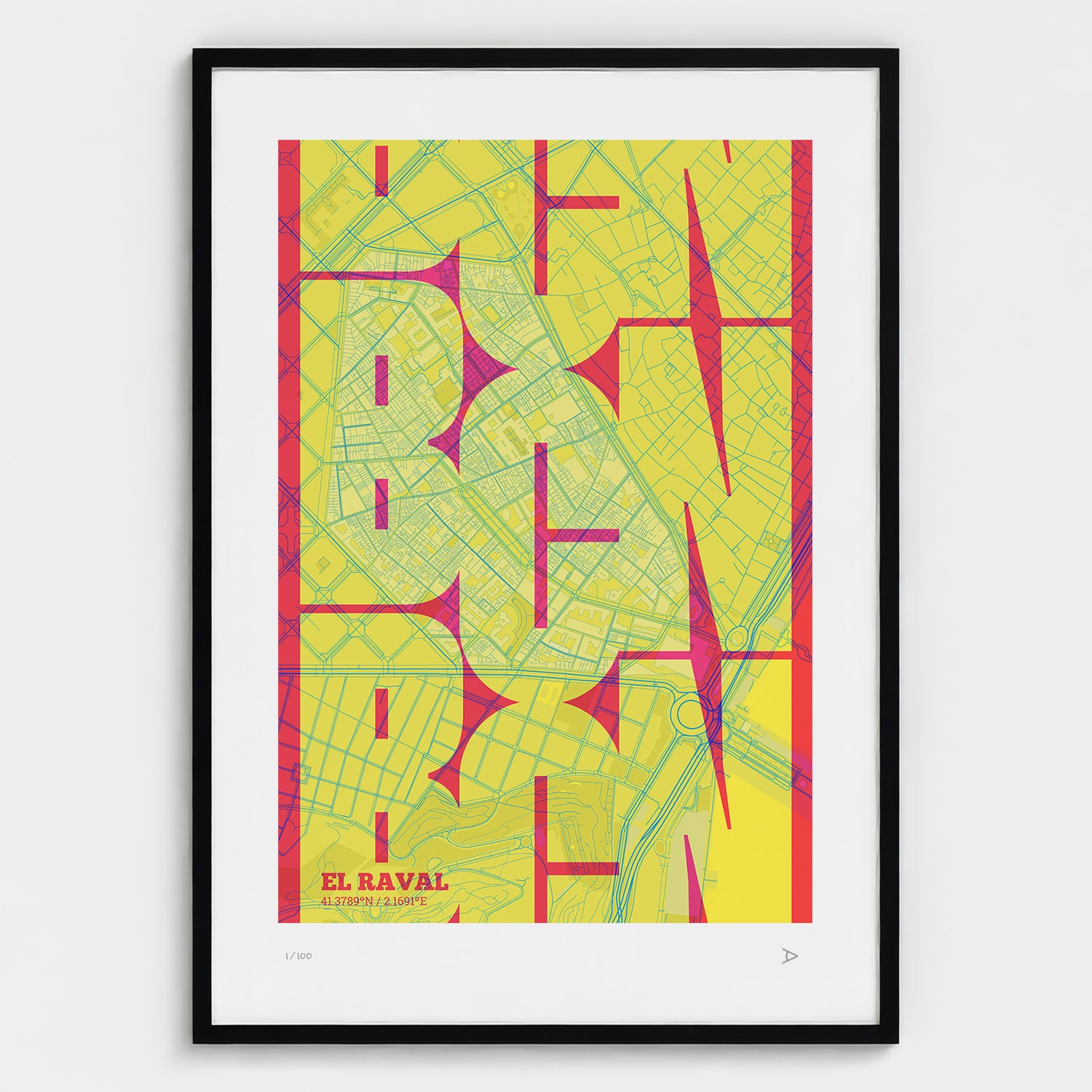 El Raval typographic print, Inseparable design