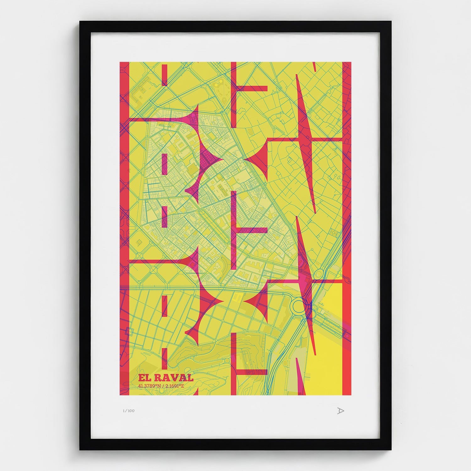 El Raval typographic print, Inseparable design