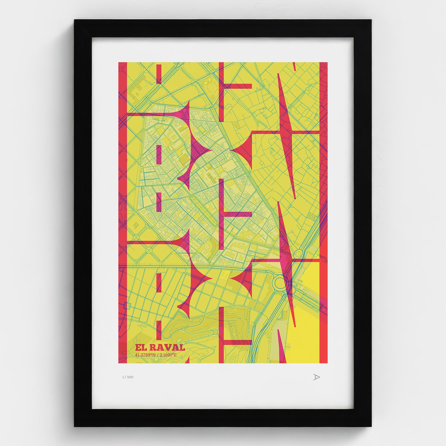 El Raval typographic print, Inseparable design
