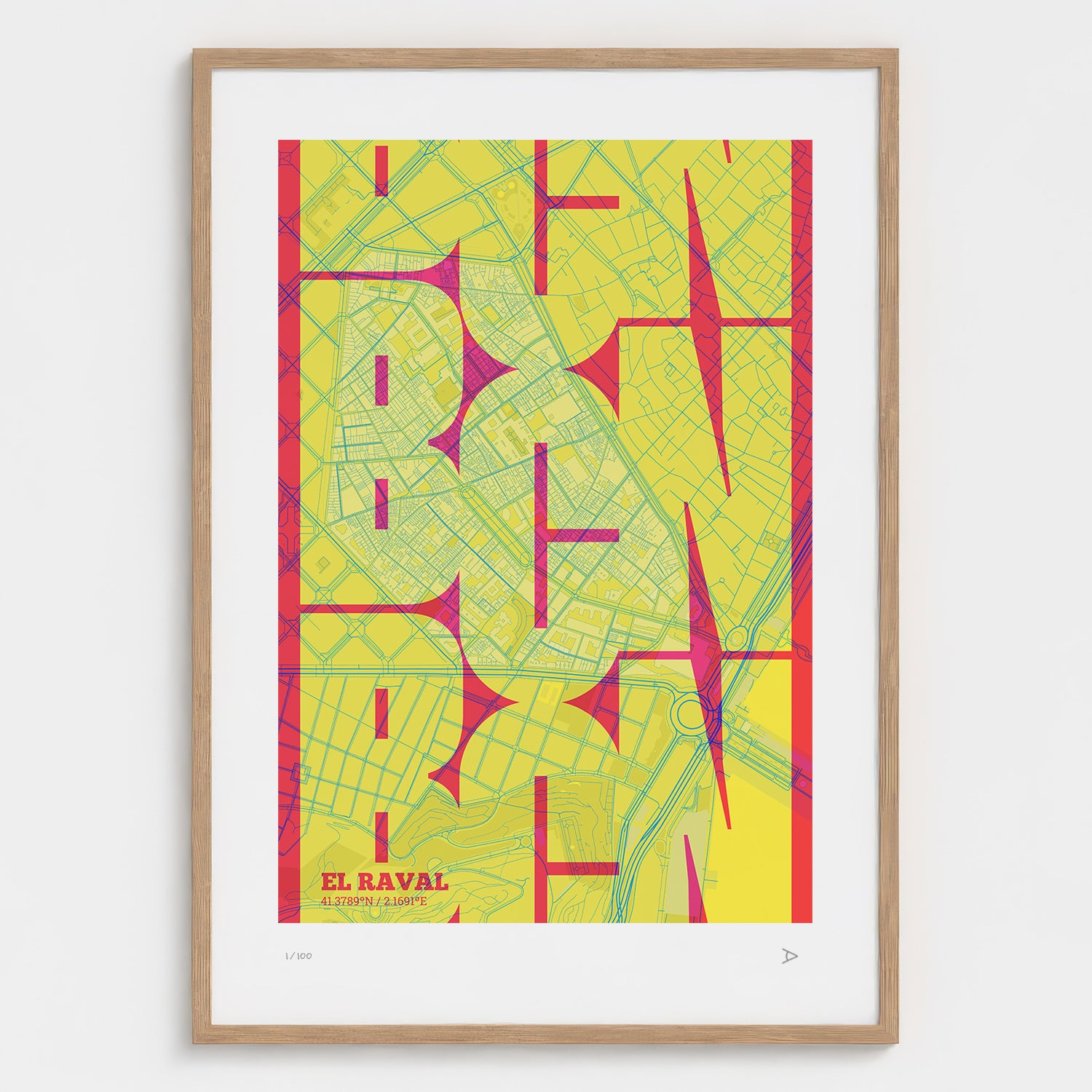 El Raval typographic print, Inseparable design