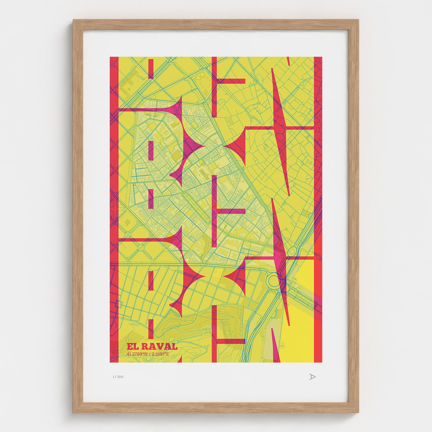 El Raval typographic print, Inseparable design