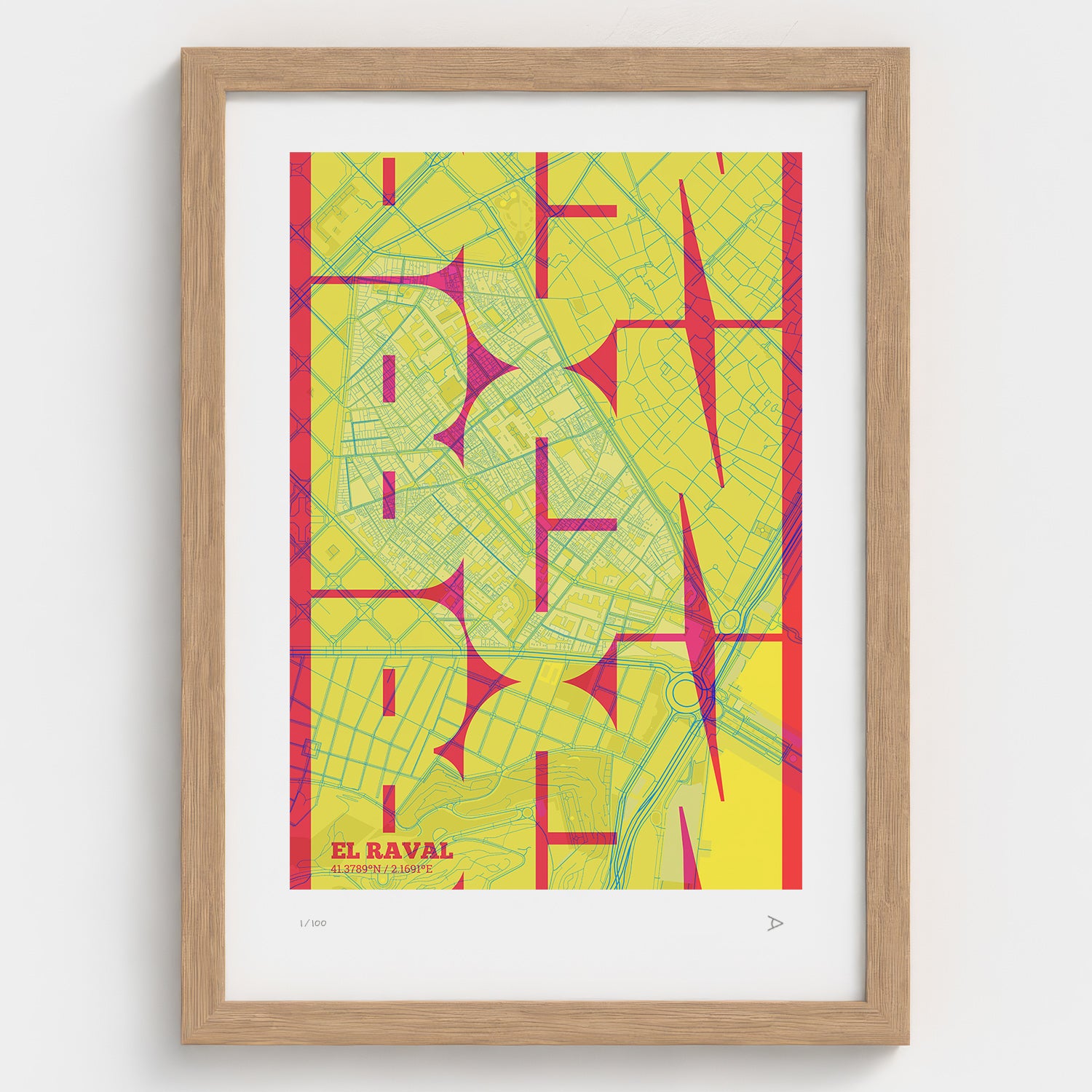 El Raval typographic print, Inseparable design