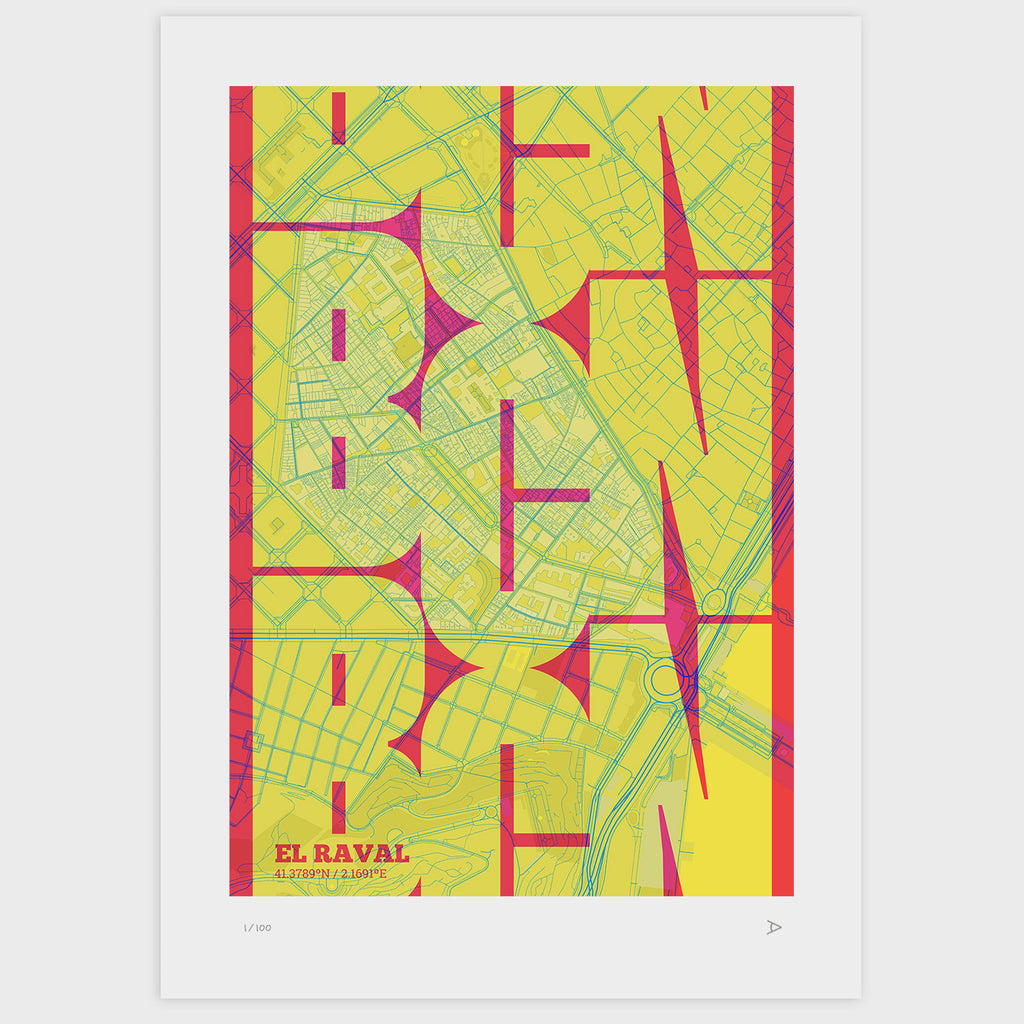 El Raval typographic print, Inseparable design