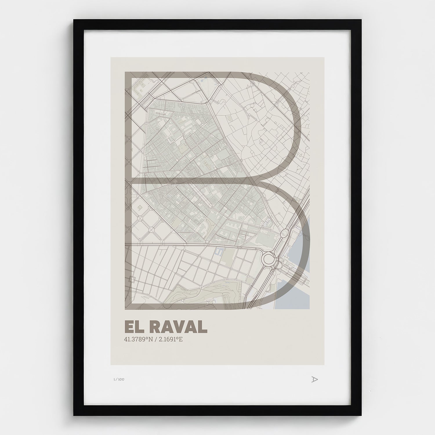 El Raval typographic print, Ultrafina design
