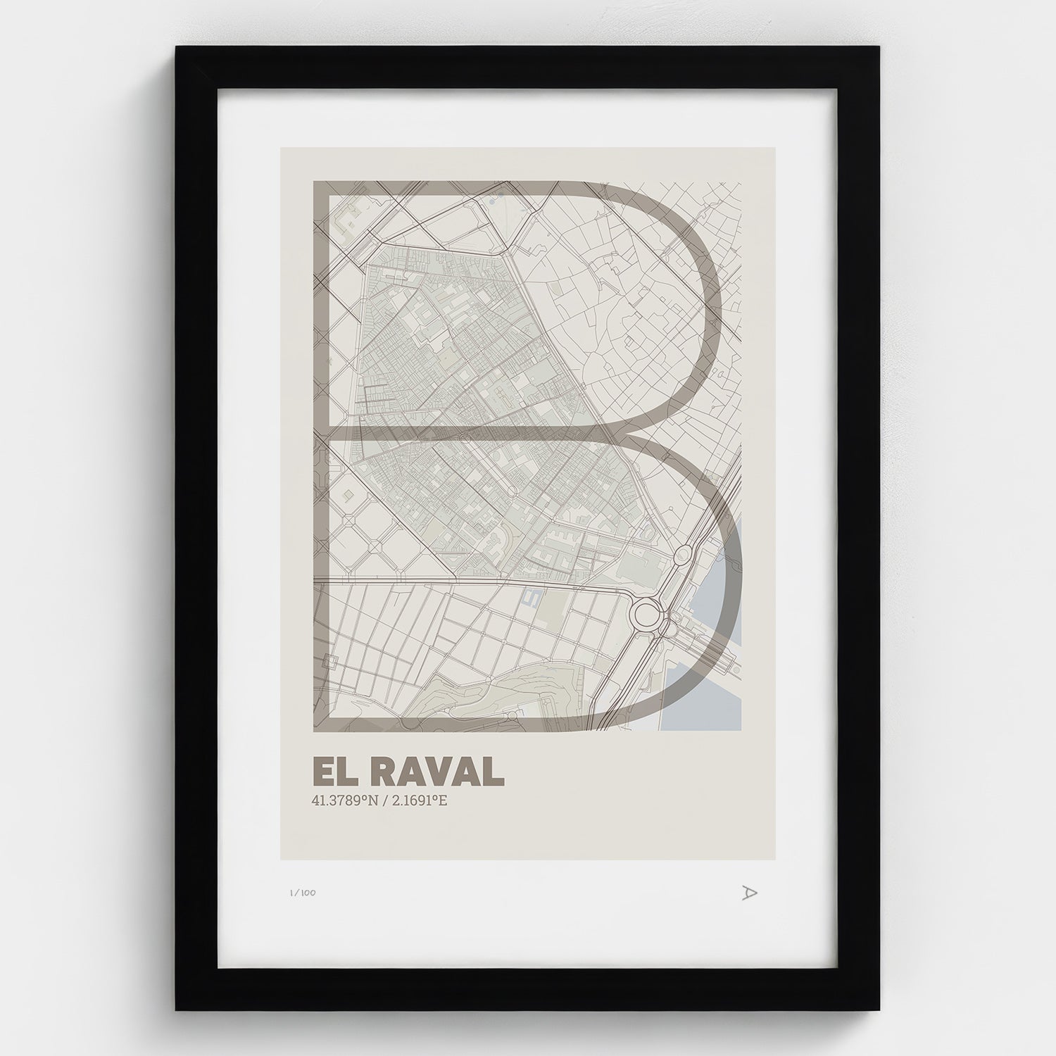 El Raval typographic print, Ultrafina design