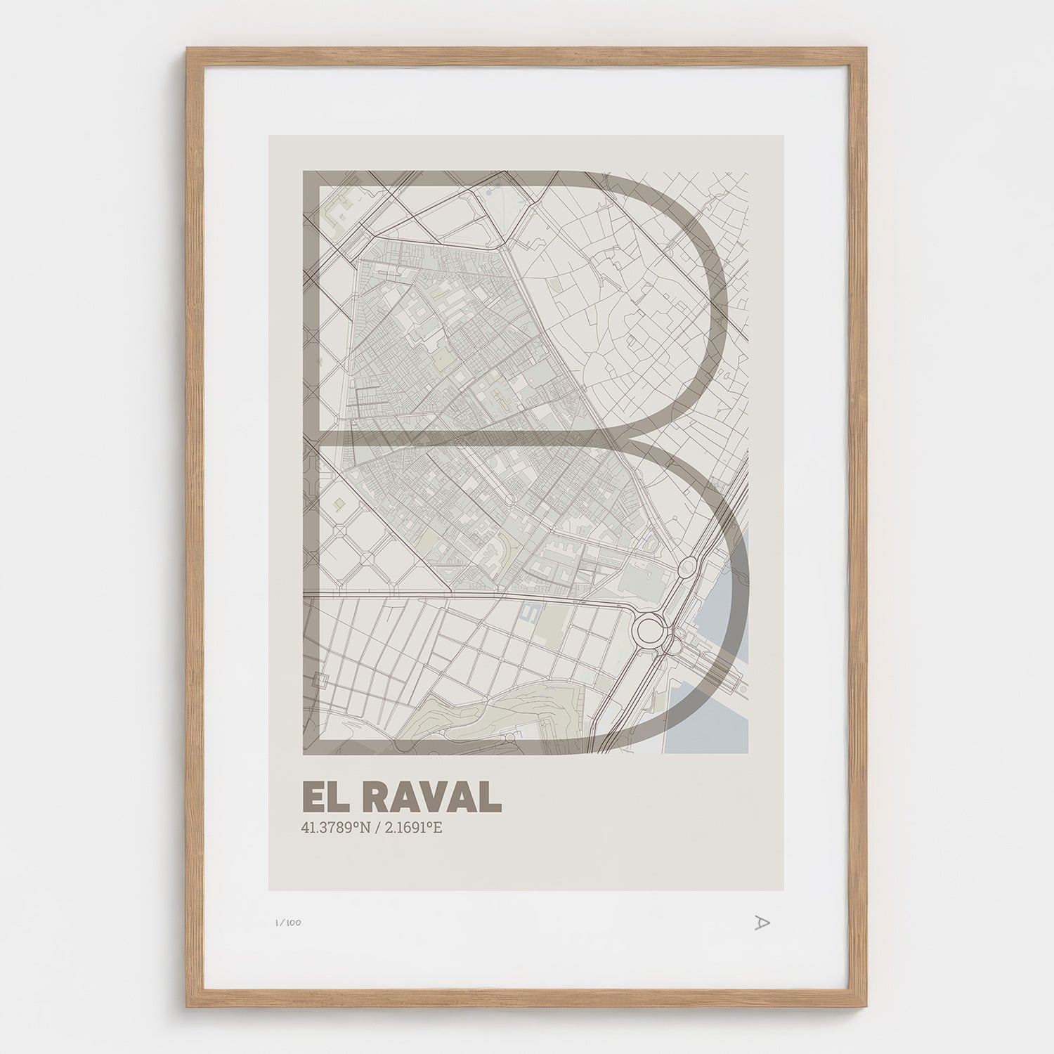 El Raval typographic print, Ultrafina design