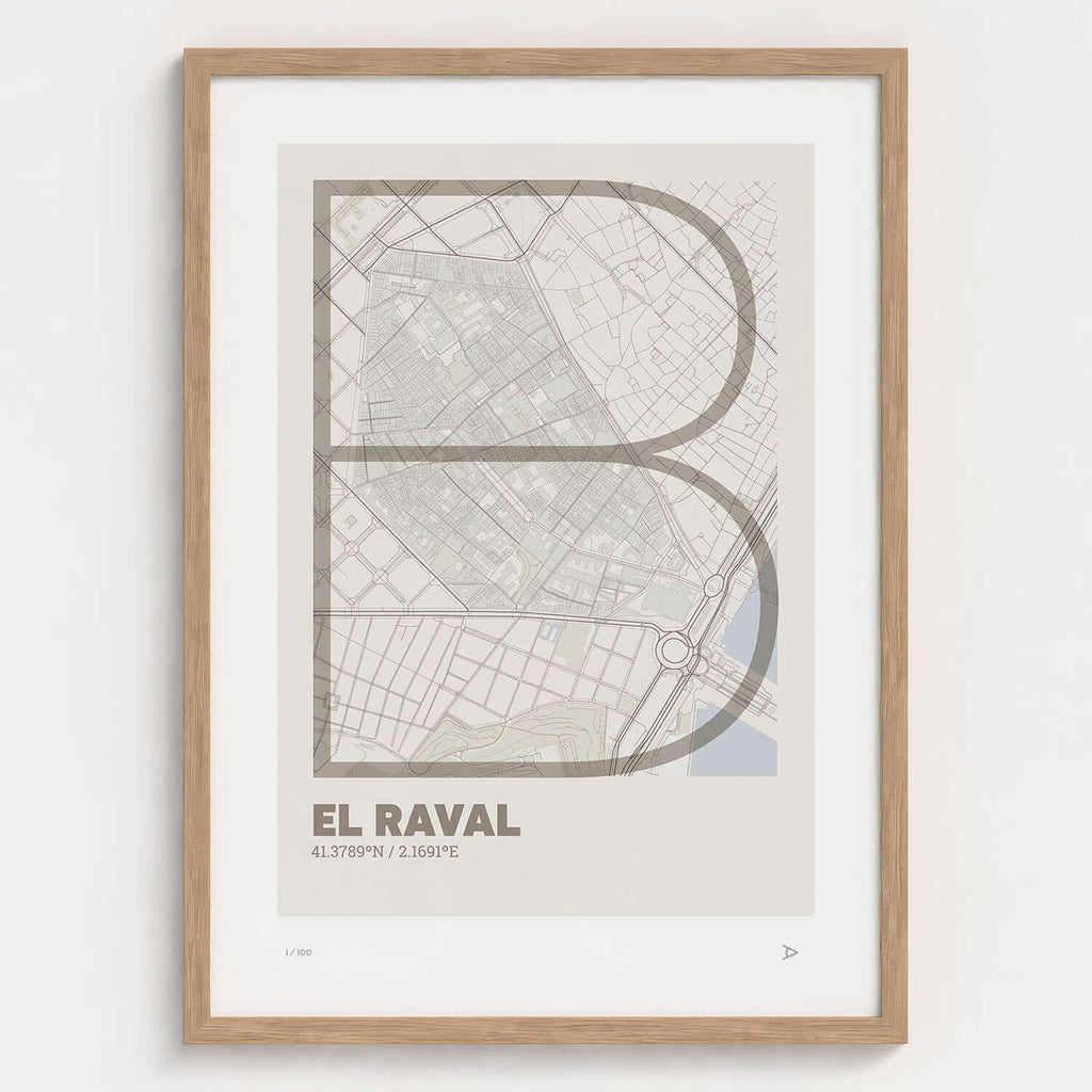 El Raval typographic print, Ultrafina design