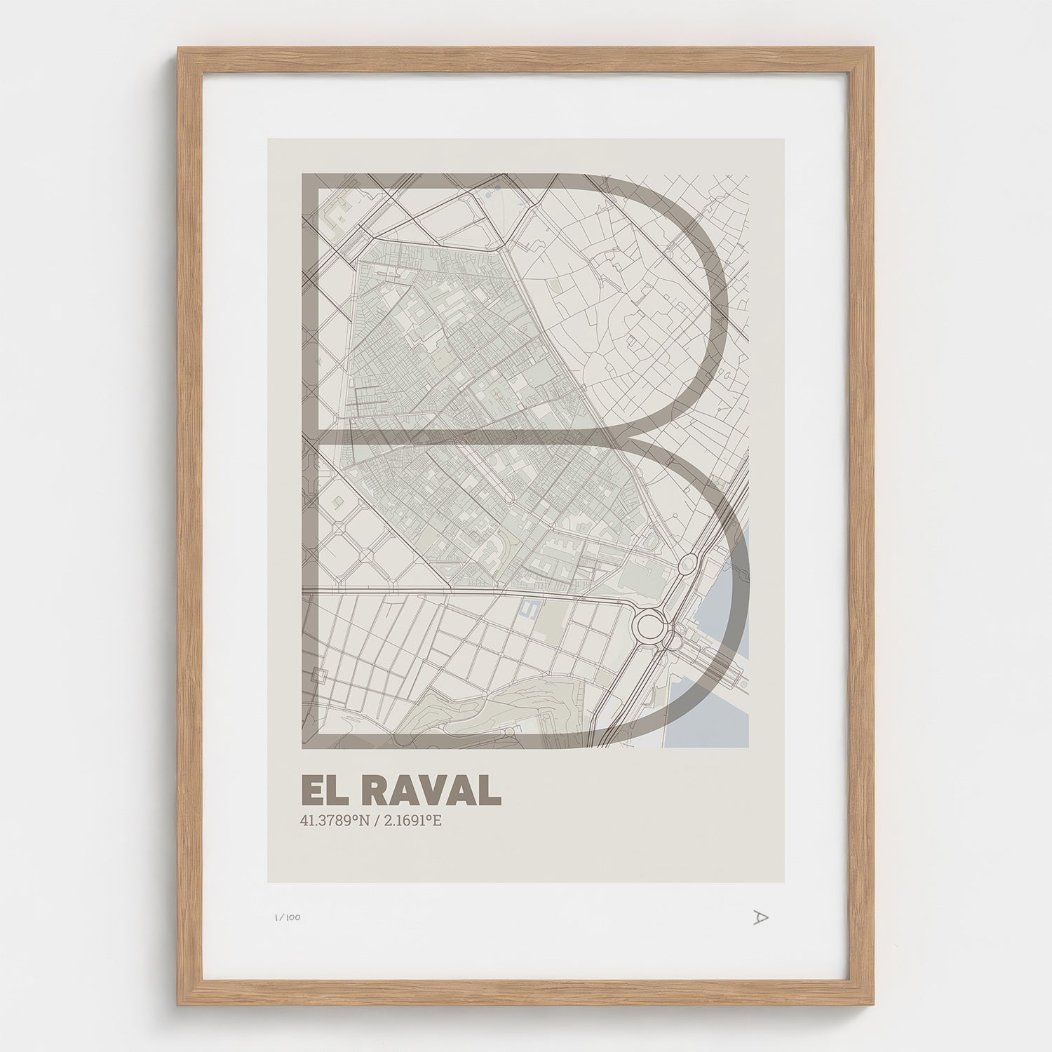 El Raval typographic print, Ultrafina design