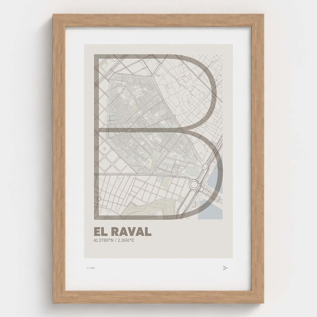 El Raval typographic print, Ultrafina design