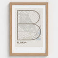 El Raval typographic print, Ultrafina design