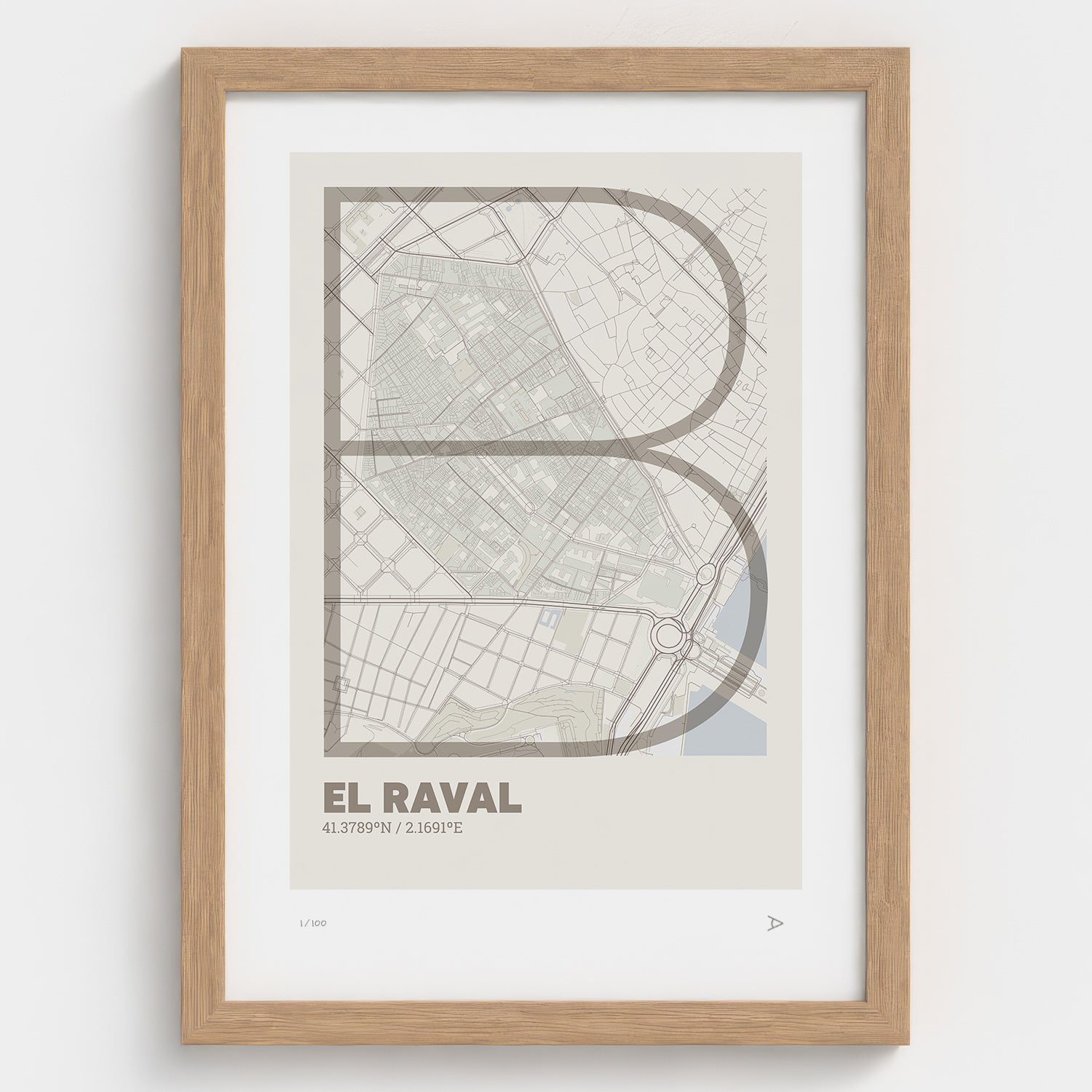 El Raval typographic print, Ultrafina design