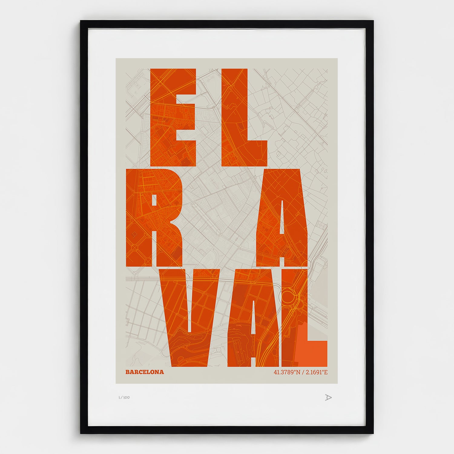 El Raval typographic print, Revoltosa design
