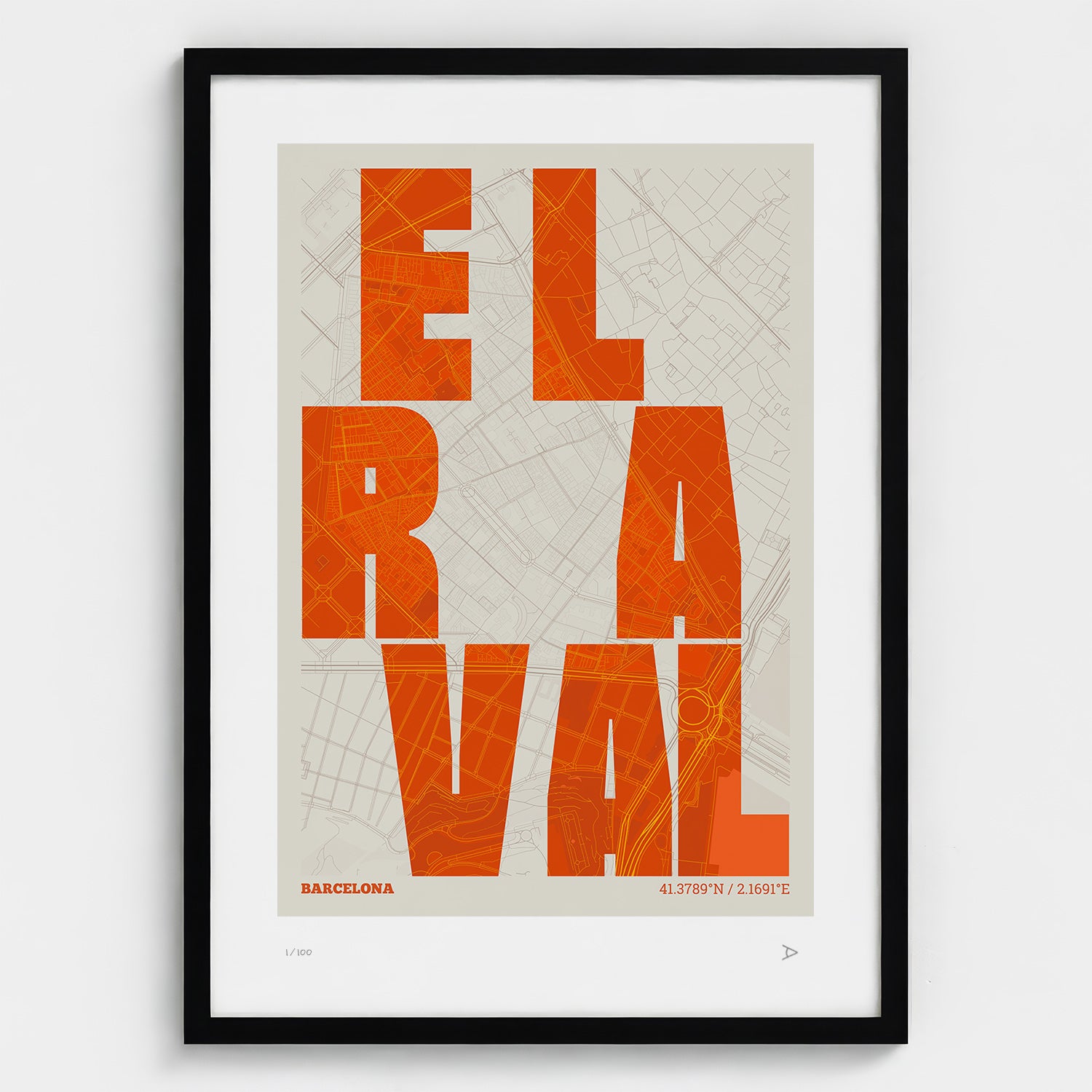 El Raval typographic print, Revoltosa design