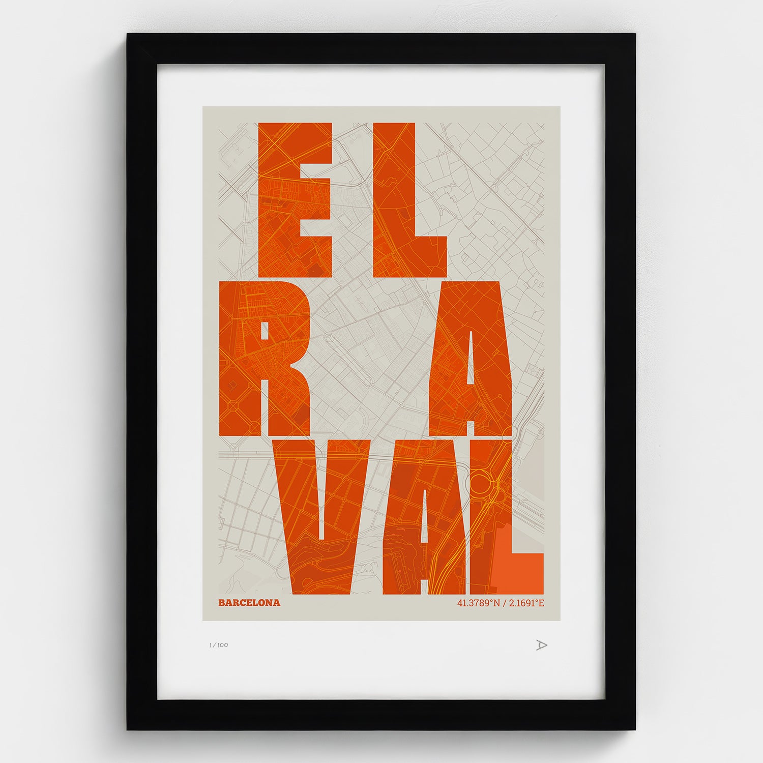 El Raval typographic print, Revoltosa design