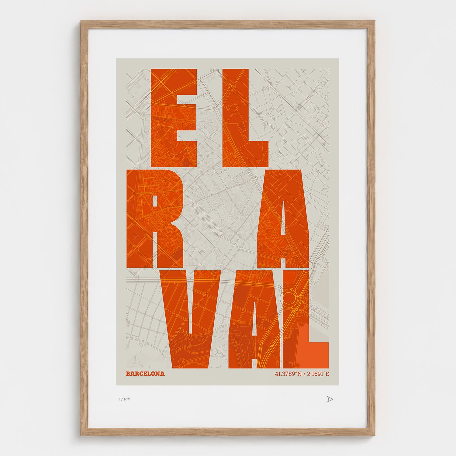 El Raval typographic print, Revoltosa design