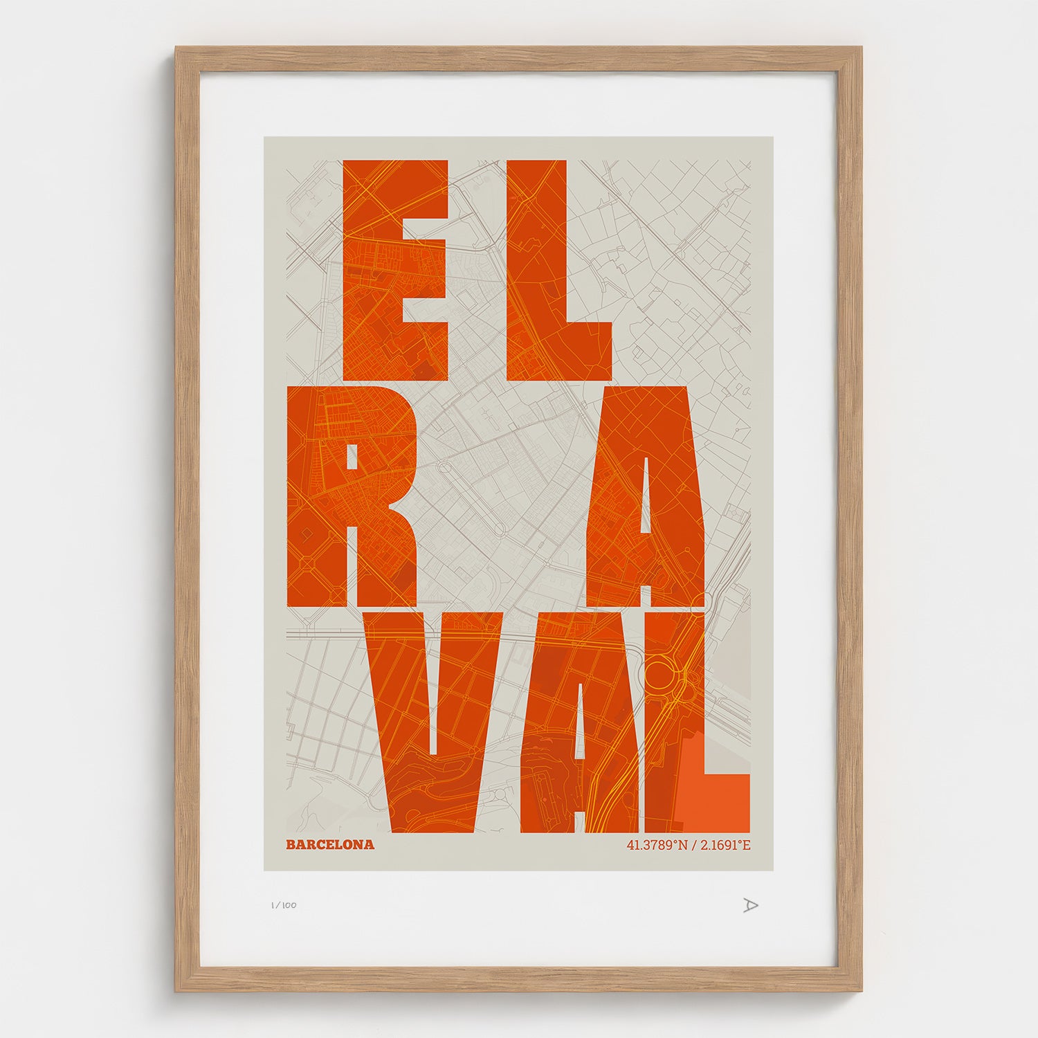 El Raval typographic print, Revoltosa design