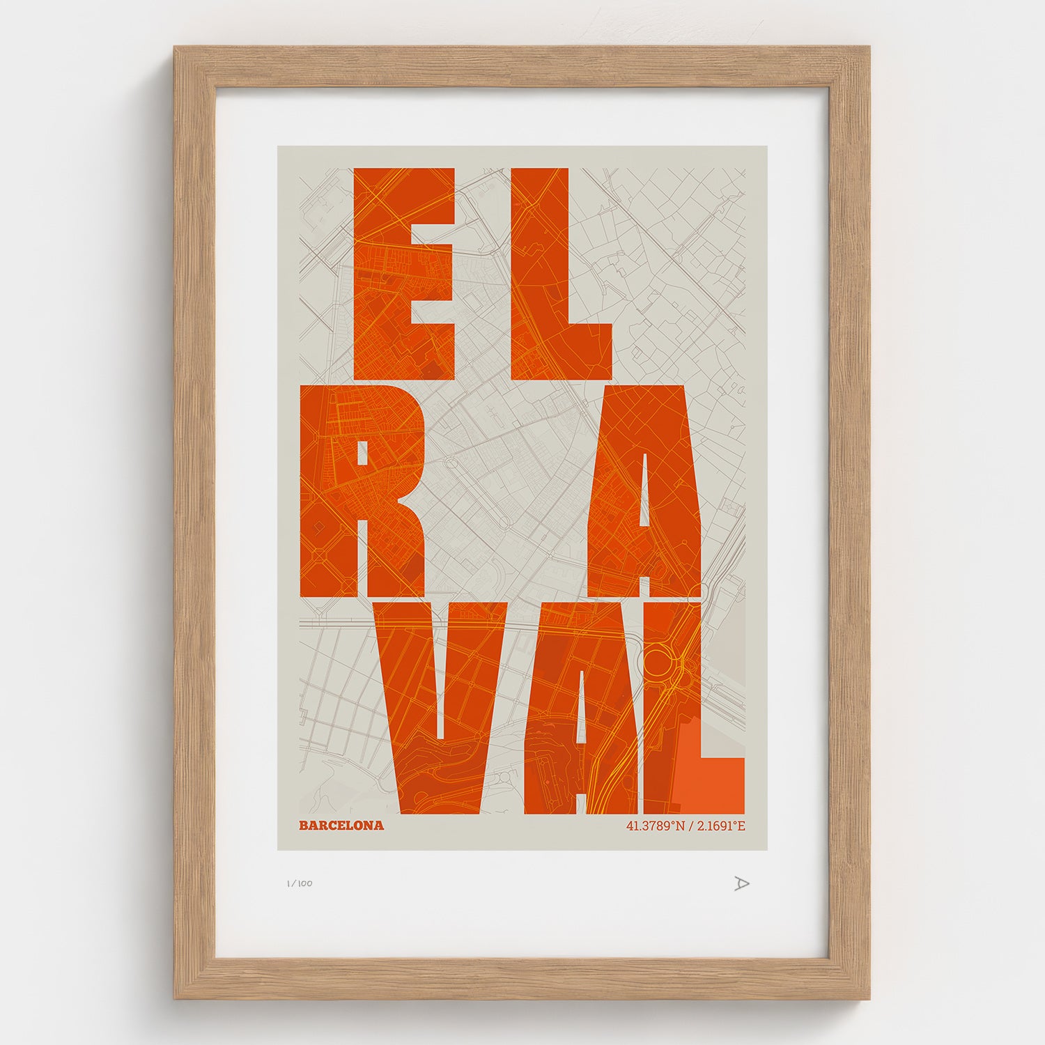 El Raval typographic print, Revoltosa design