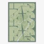 Póster artístico de Reinosa con tipografía geométrica - Decoración personalizada