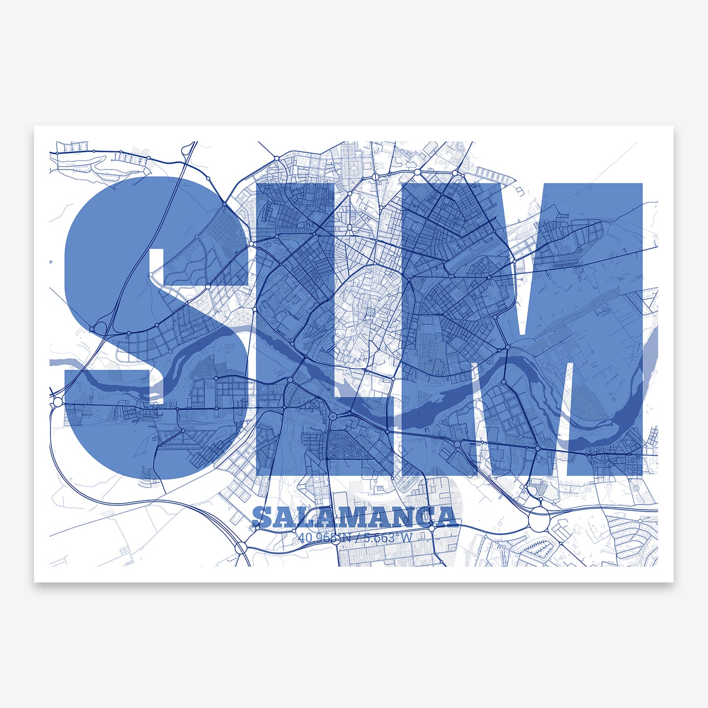 Salamanca Map V02 Med / Frame / Yes