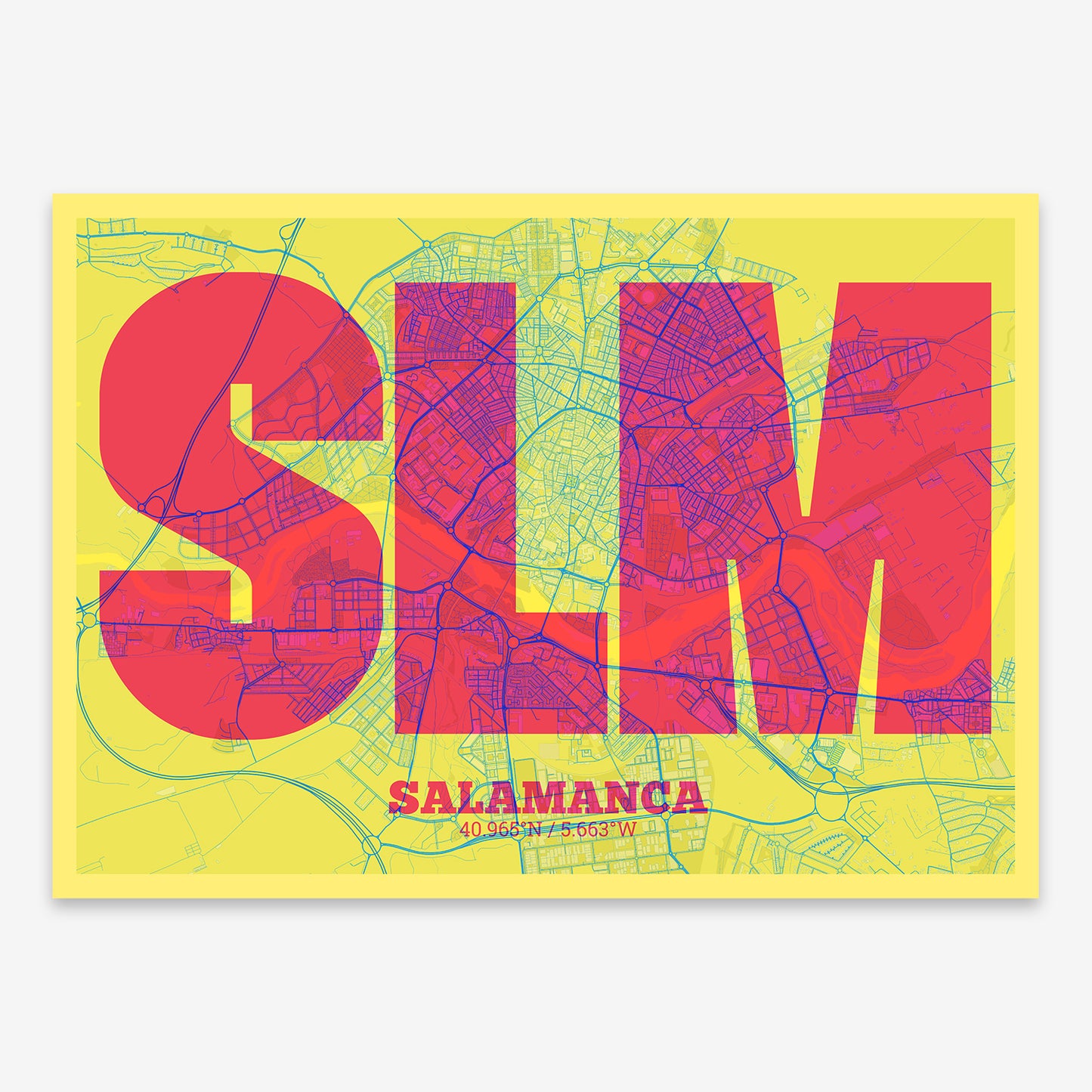 Salamanca Map V02 Miami / No Frame / No