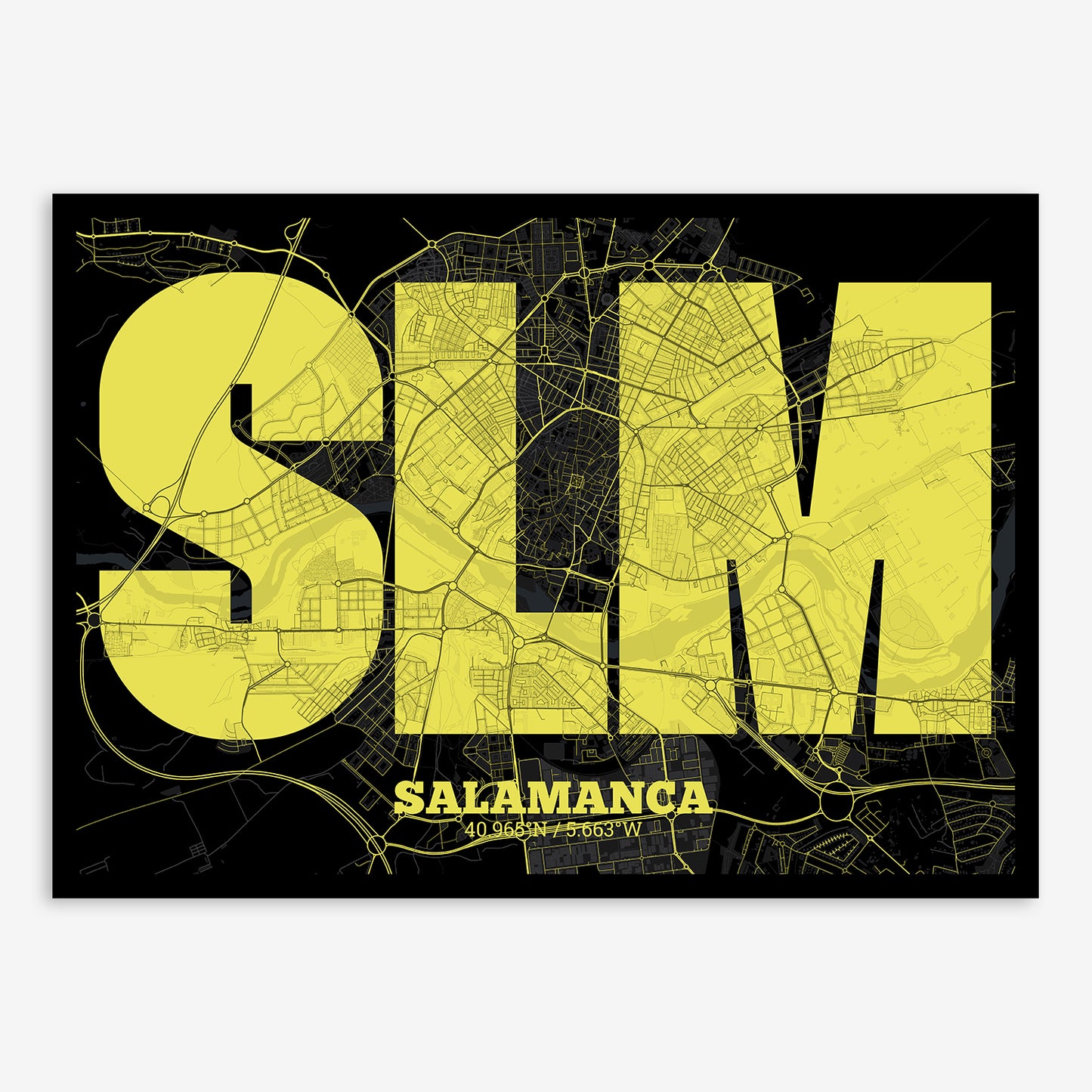 Salamanca Map V02 Night / No Frame / No