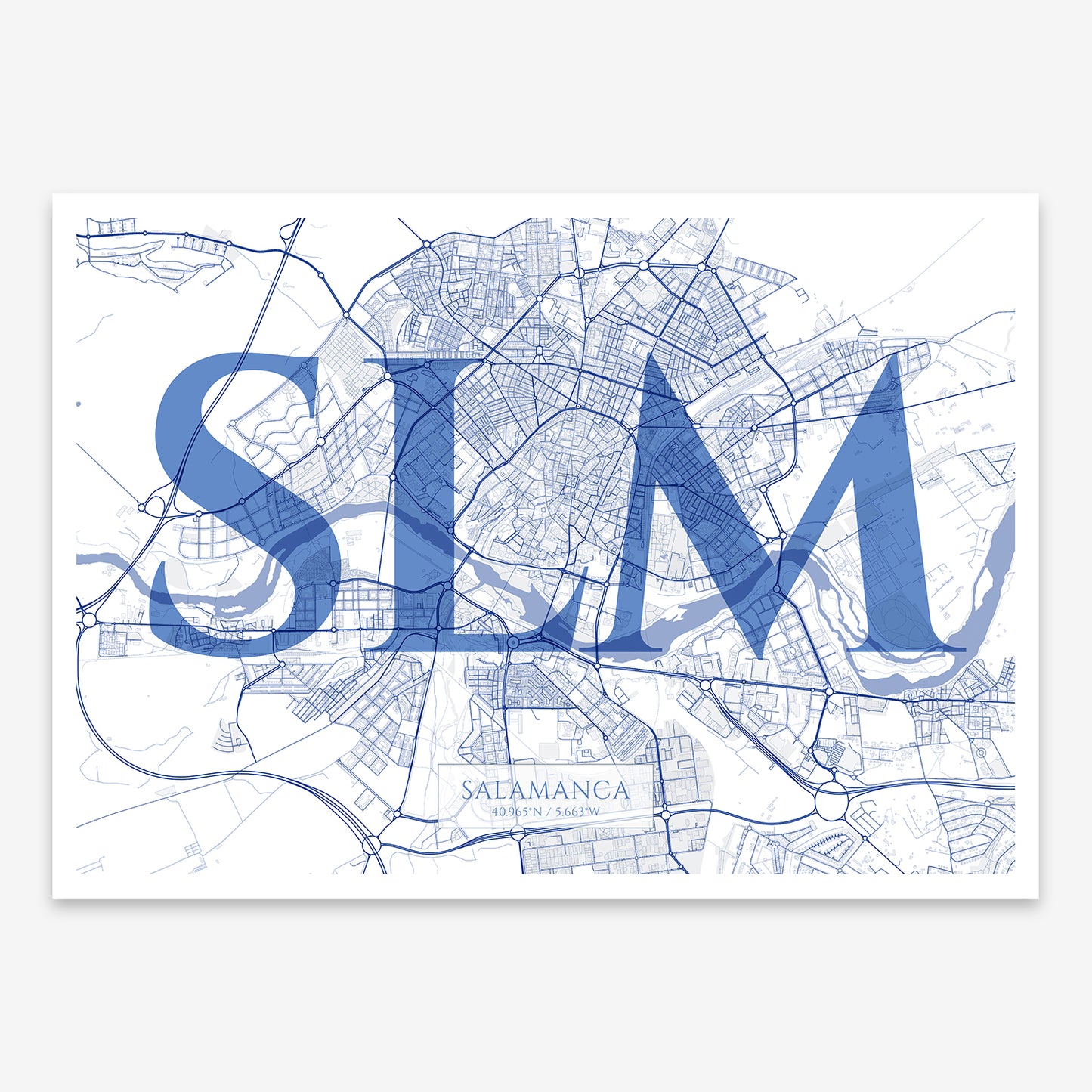 Salamanca Map V06 Med / Frame / Yes