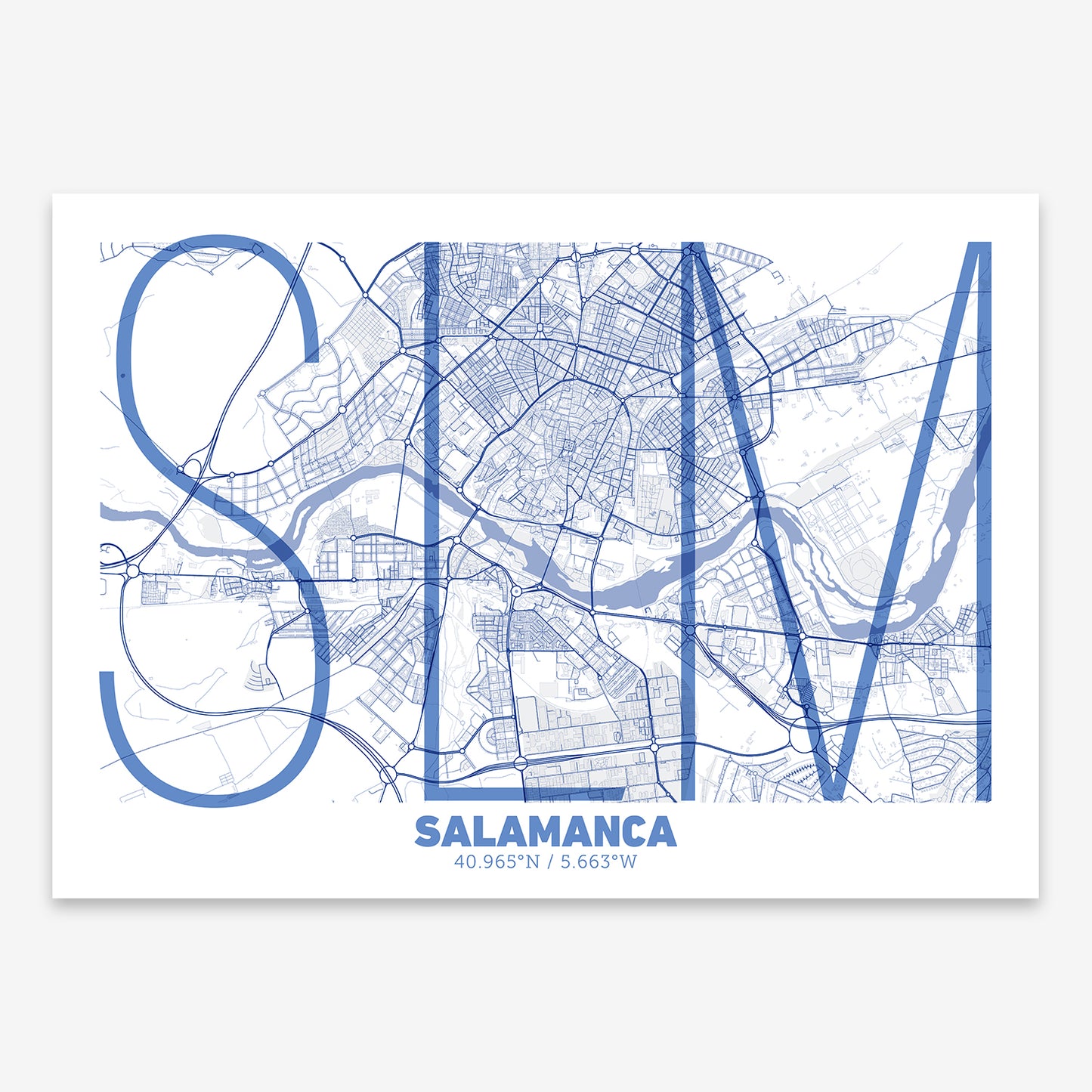 Salamanca Map V07 Med / No Frame / No