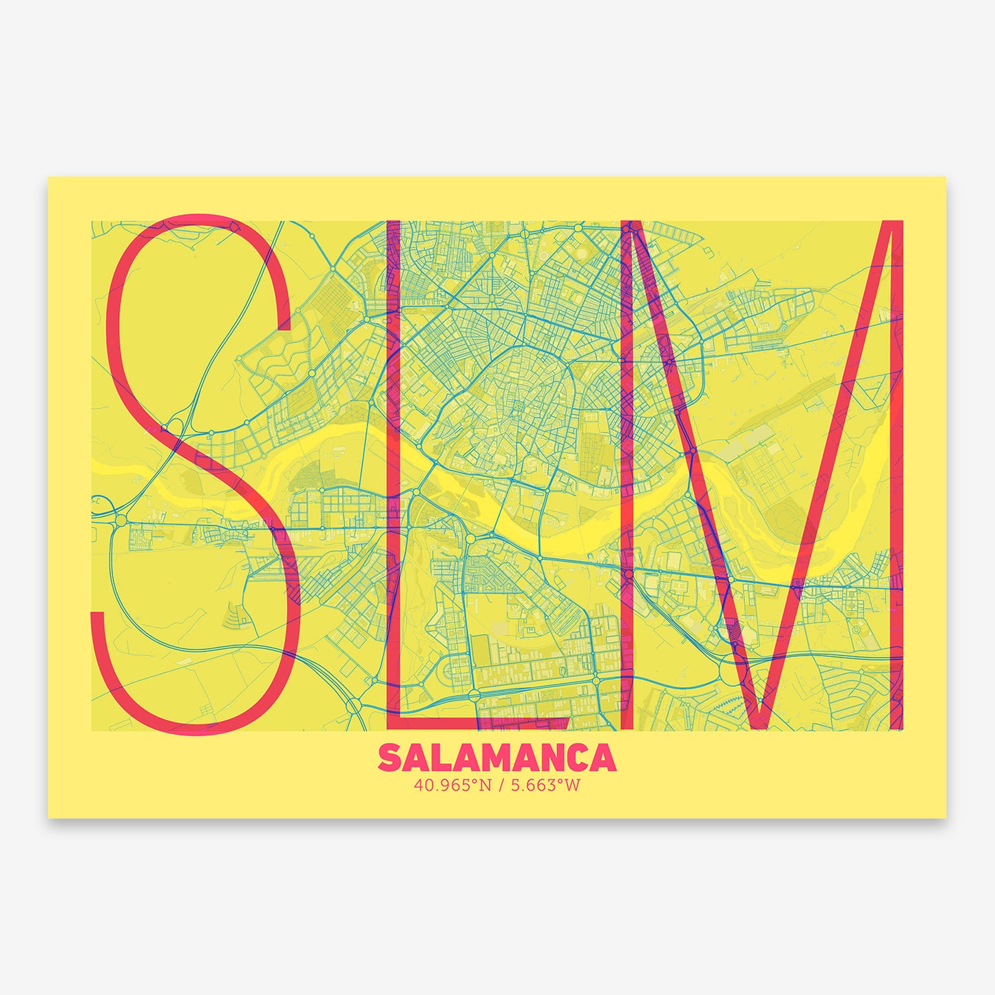 Salamanca Map V07 Miami / No Frame / No