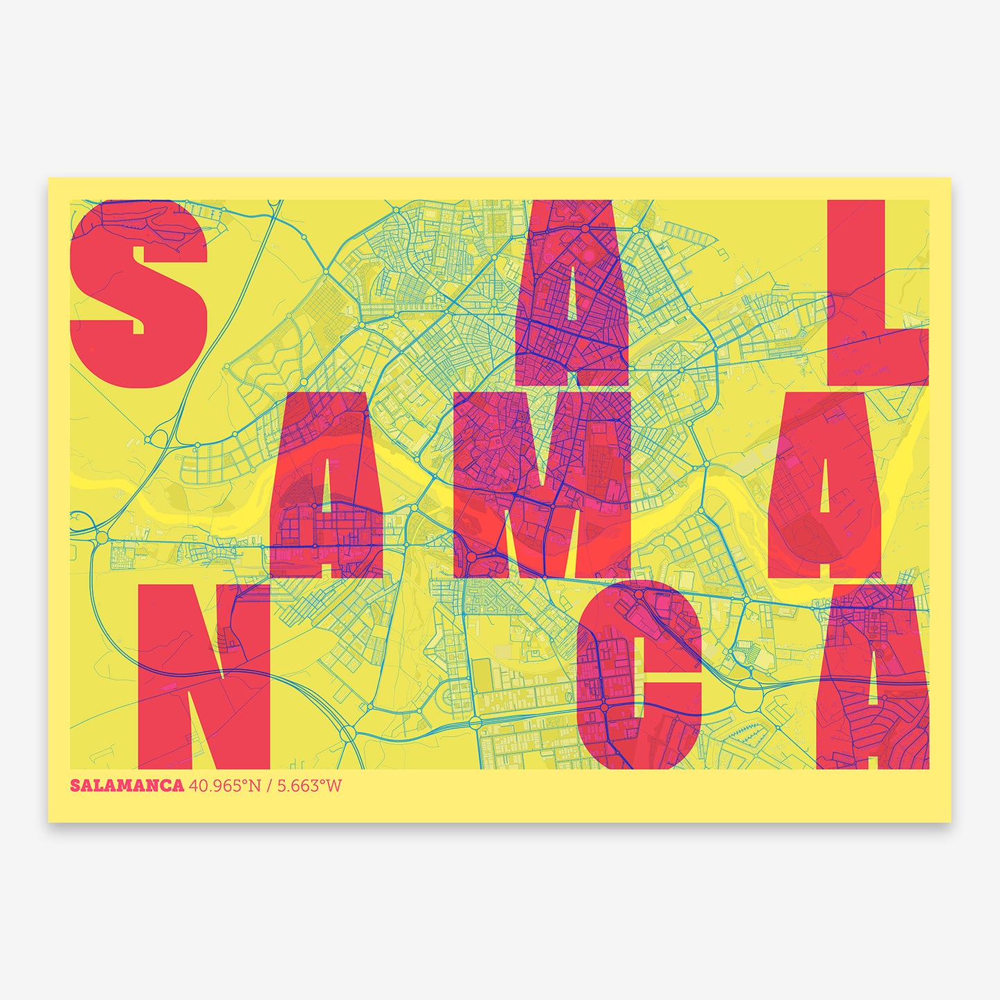 Salamanca Map V08 Miami / No Frame / No