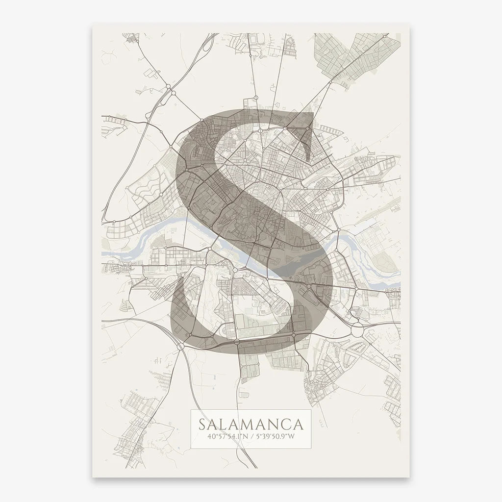 Elegant Vertical Print of Salamanca – Minimalist and sophisticated poster