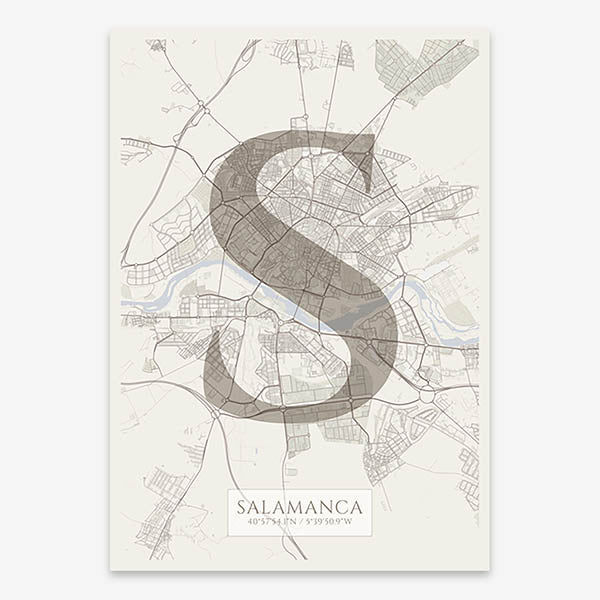 Elegant Vertical Print of Salamanca – Minimalist and sophisticated poster