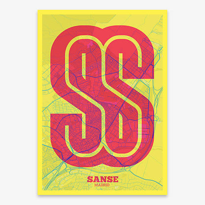 Lámina decorativa de Sanse – Arte tipográfico moderno